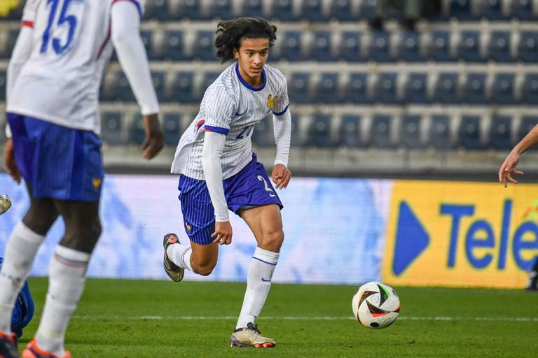 CALCIO - Amichevole - Under 21 - Italy vs France midfielder Ayyoub Bouaddi France in action during Under 21 - Italy vs France, Friendly football match in Empoli, Italy, November 15 2024 Empoli Italy PUBLICATIONxNOTxINxFRAxUK Copyright: xIPAxSport/ABACAx